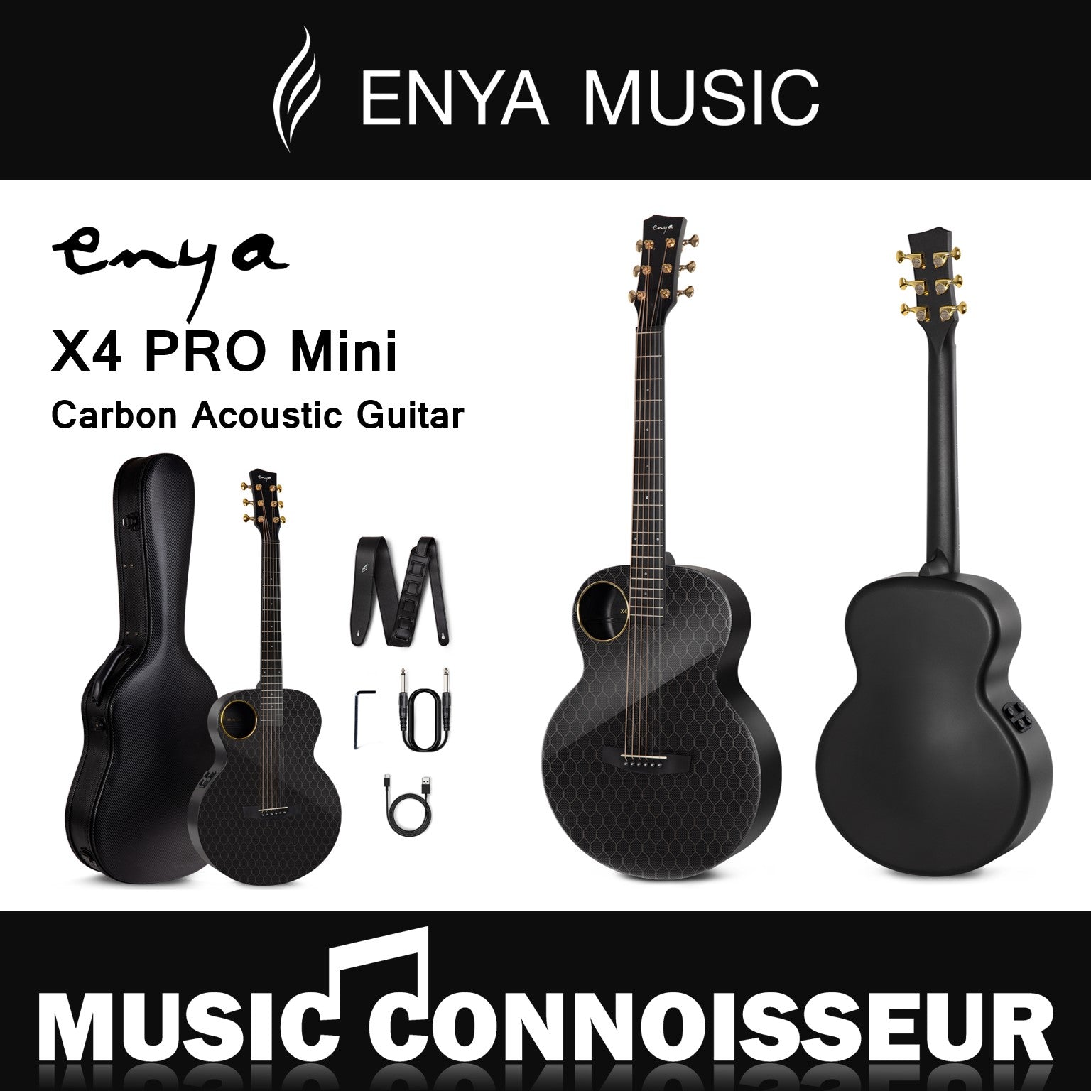ENYA X4 PRO MINI Carbon Acoustic Guitar – Music Connoisseur (M