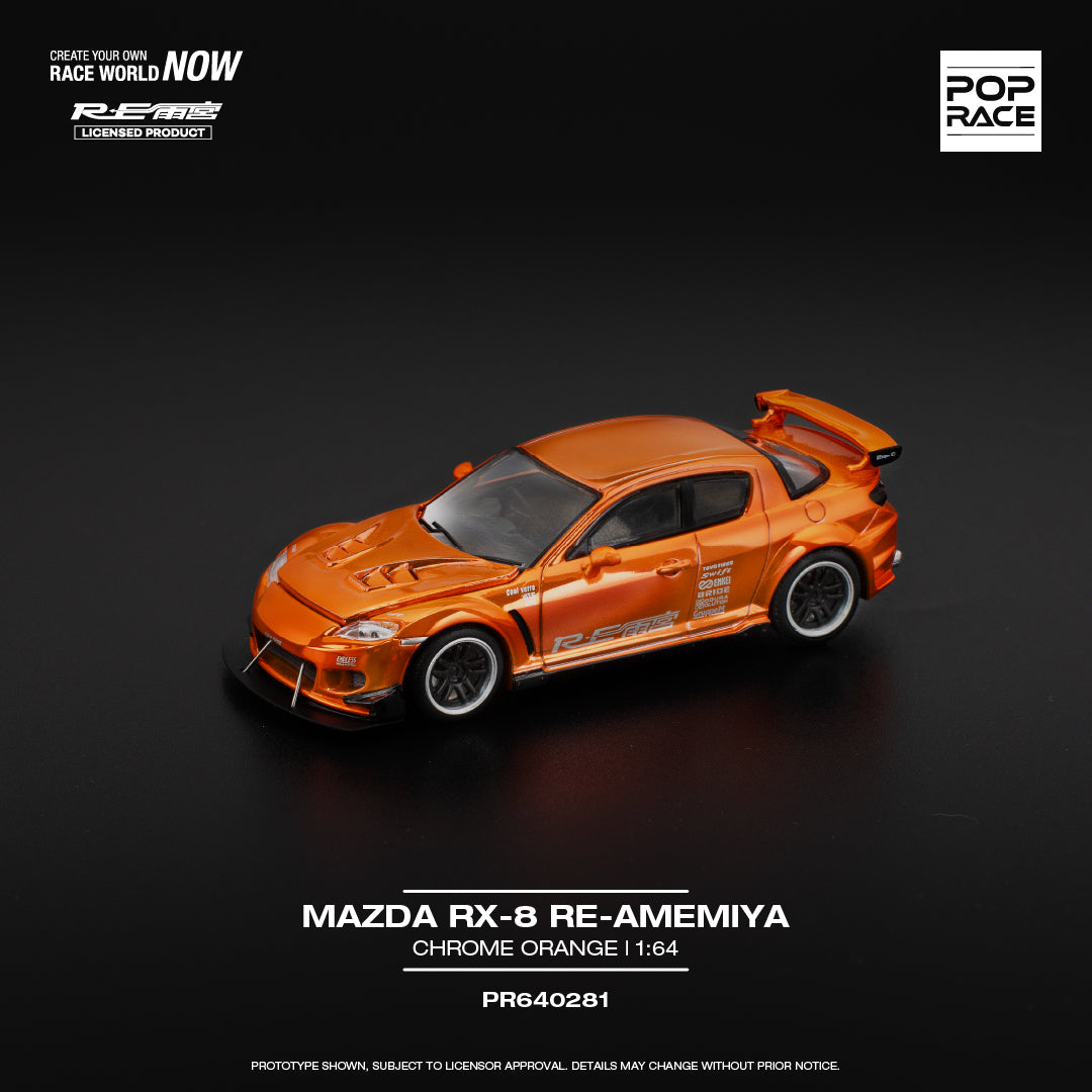 Pre-Order* Pop Race Mazda RX-8 RE-Amemiya - Chrome Orange – Mini