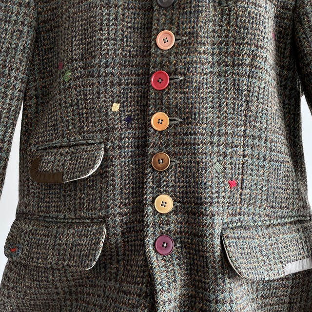Vintage “Dunn & Co.” Patch & Darning Old Harris Tweed Jacket