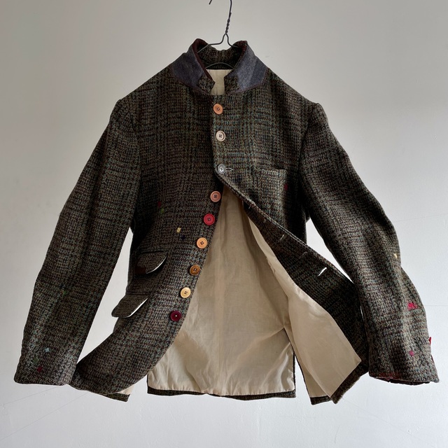 Vintage “Dunn & Co.” Patch & Darning Old Harris Tweed Jacket
