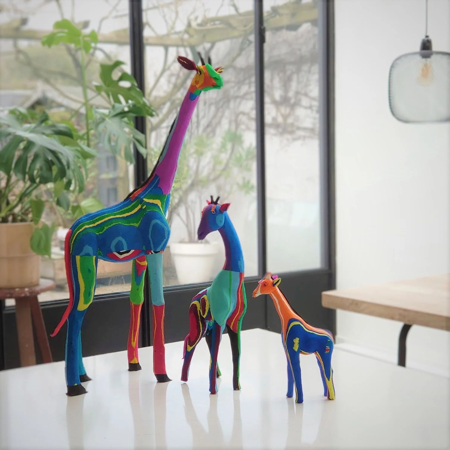 Upcycled Giraffe Flip Flop Sculpture - Ocean Sole