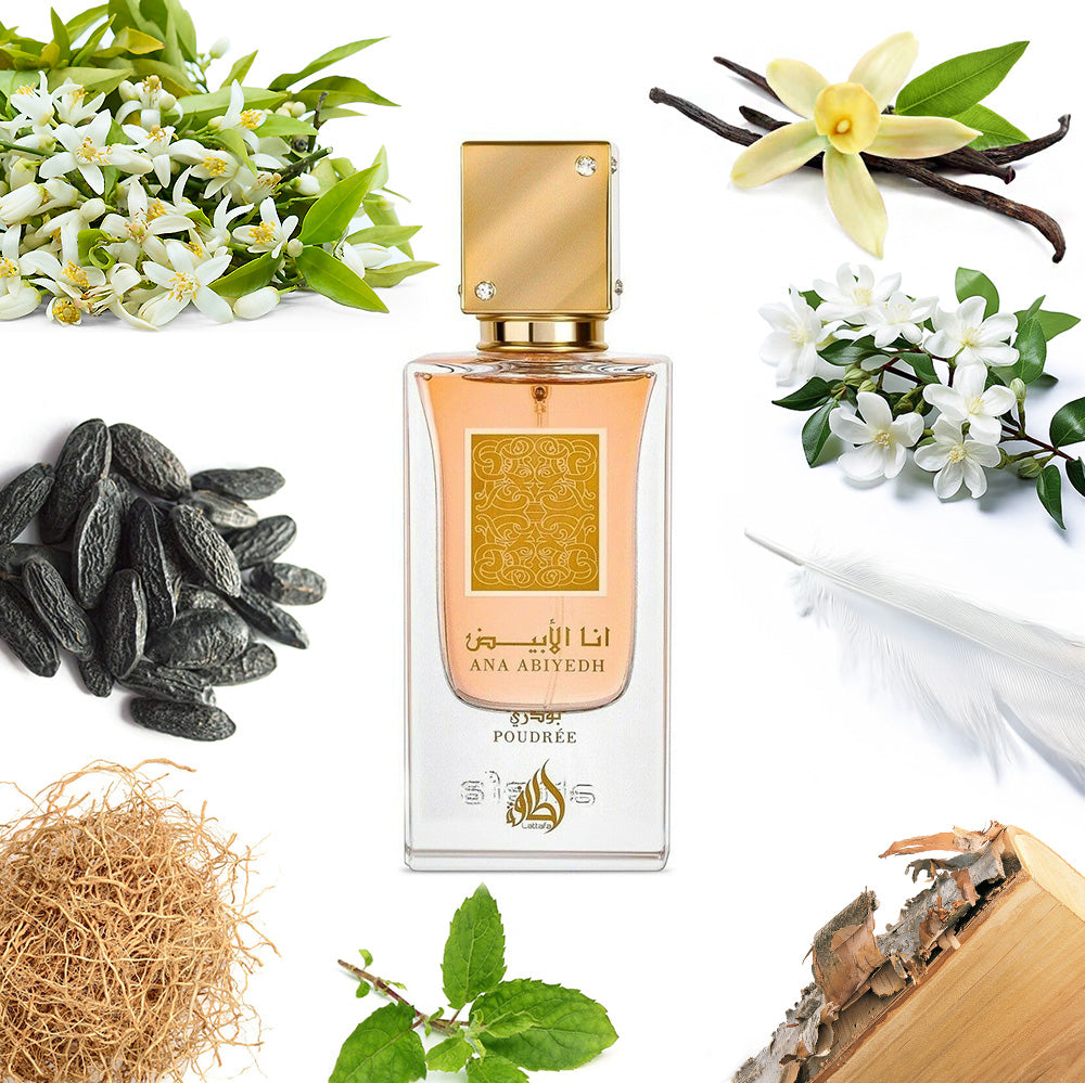 Lattafa Perfumes Ana Abiyedh Poudree – Olena's Aroma Shop