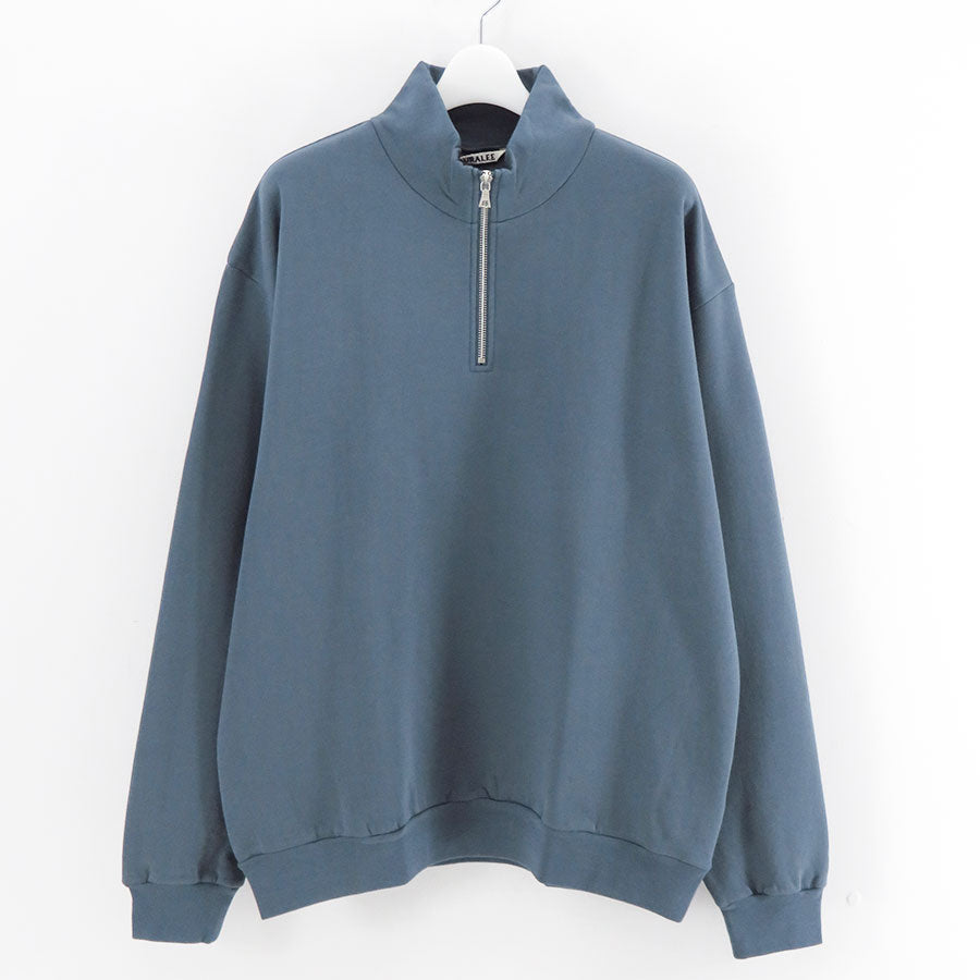 AURALEE/オーラリー】ELASTIC HIGH GAUGE SWEAT HALF ZIP P/O