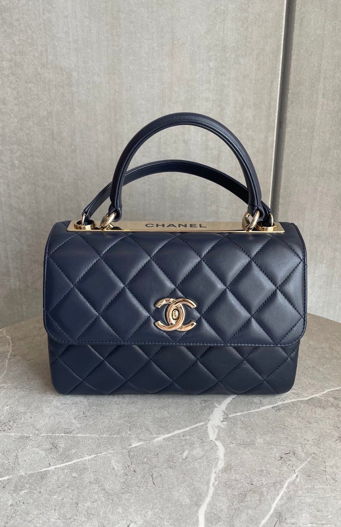 CHANEL】トップハンドル/フラップバック/ネイビー #1237 – K's selection