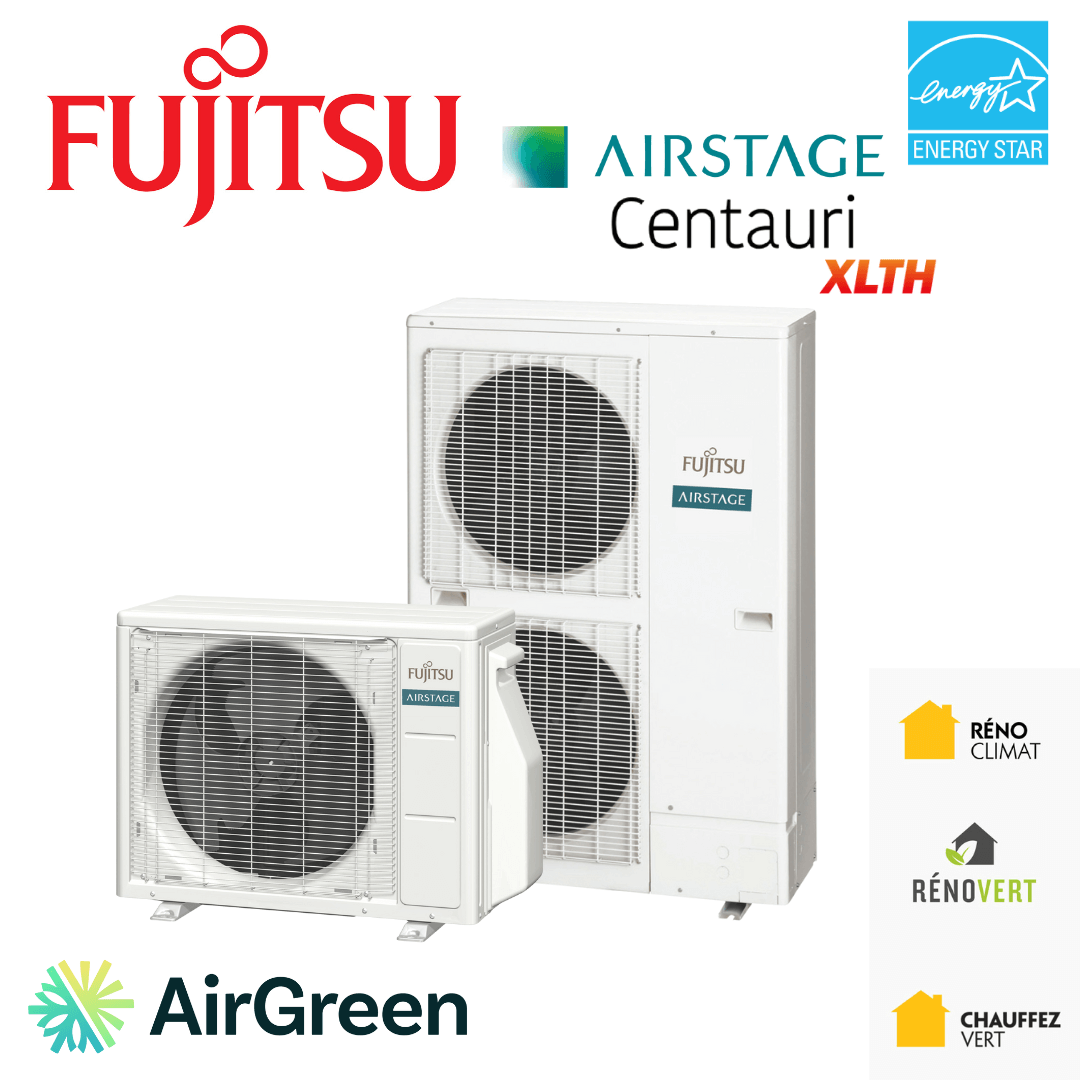 FUJITSU CENTAURI XLTH R32 Central Heat Pump | -30°C | 3 Tons
