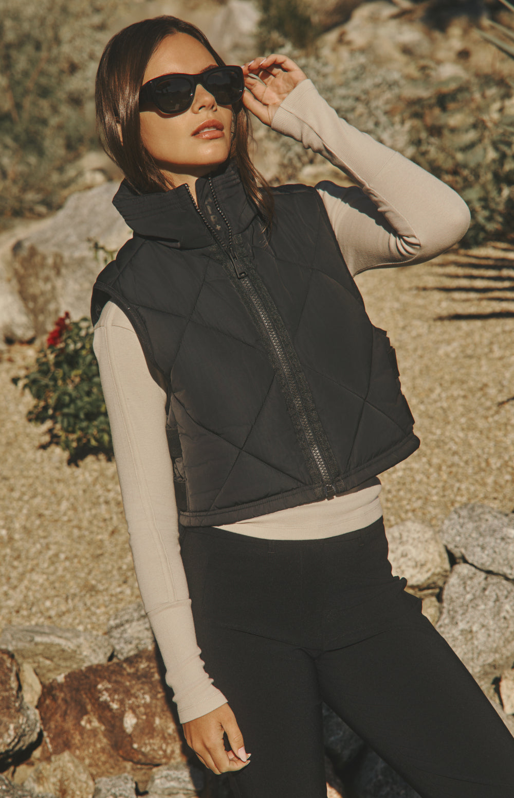 La Vitesse Cropped Vest, Black | Alp N Rock | Women's Vest