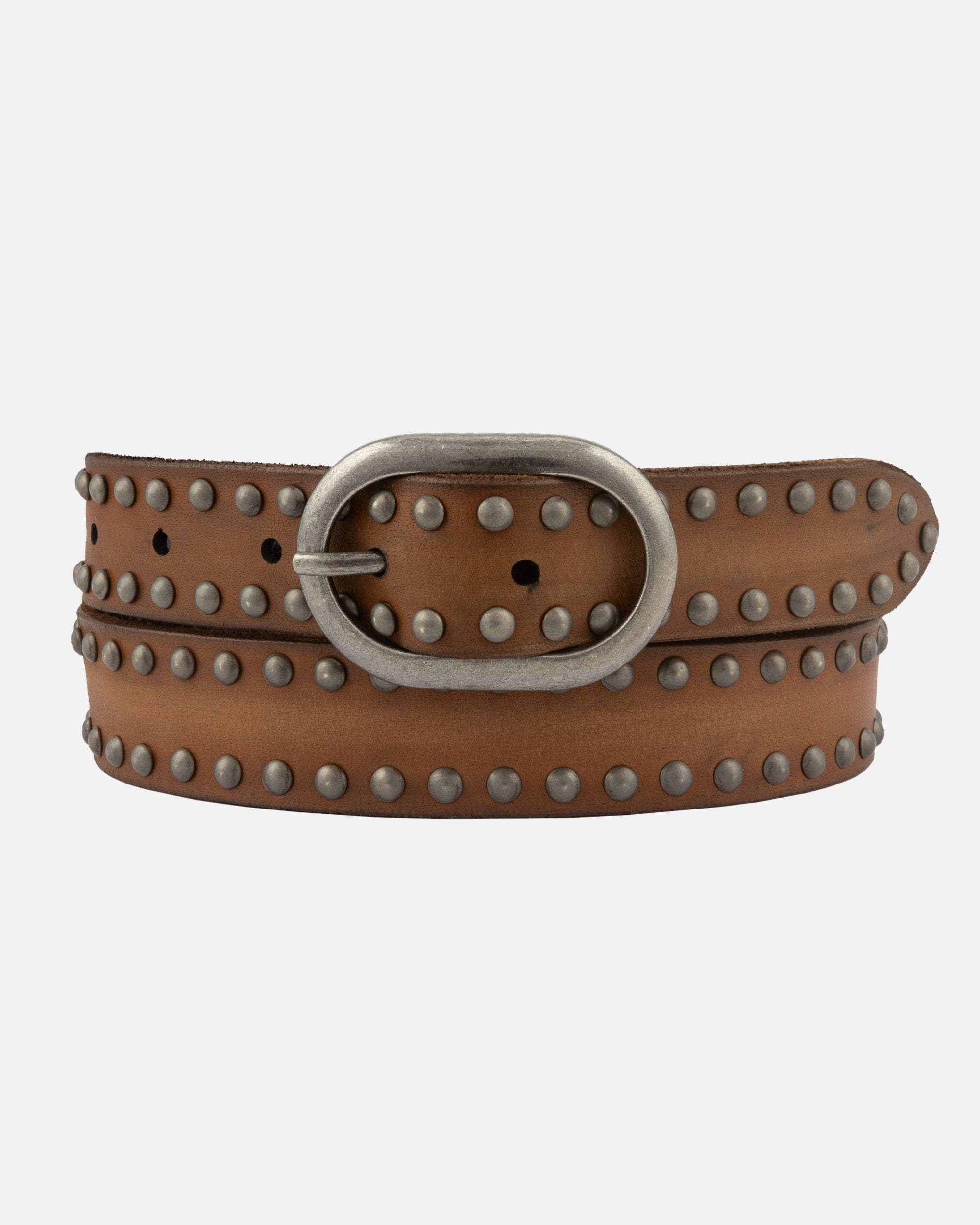 Zwier | Oval Buckle Leather Studded Belt for Women – AMSTERDAM
