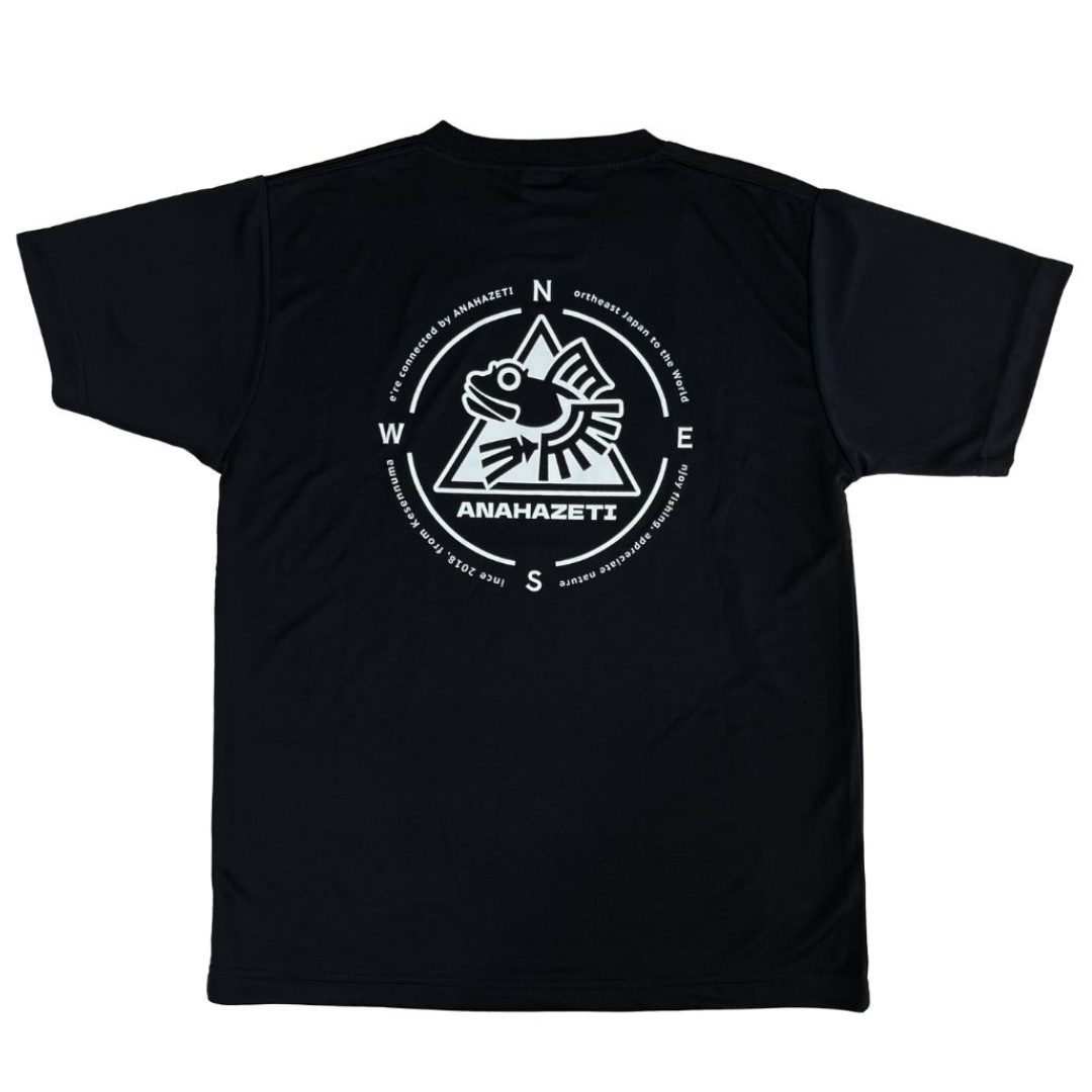 シルキードライTシャツ(半袖) ブラック – Anahazeti
