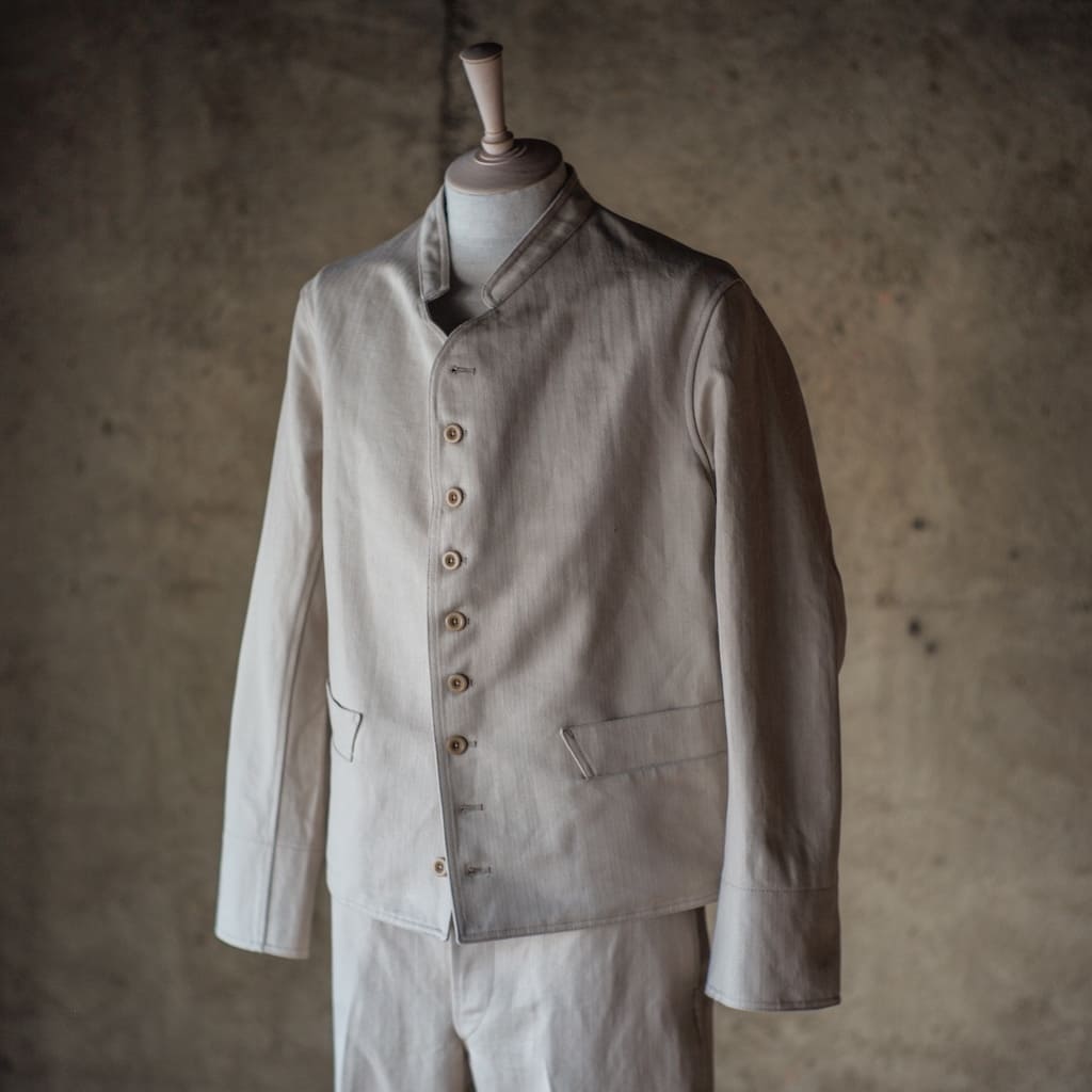 DOLMAN - LINEN COTON HERRING BONE - NATURAL – ANATOMICA KYOTO
