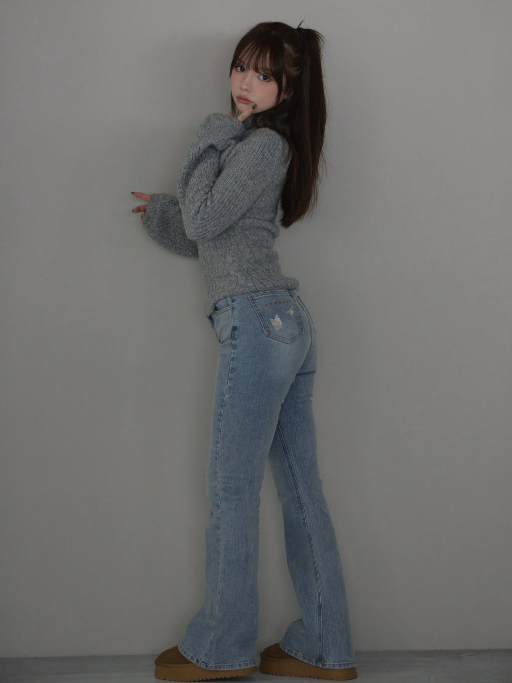 ANDMARY】Navi flare denim