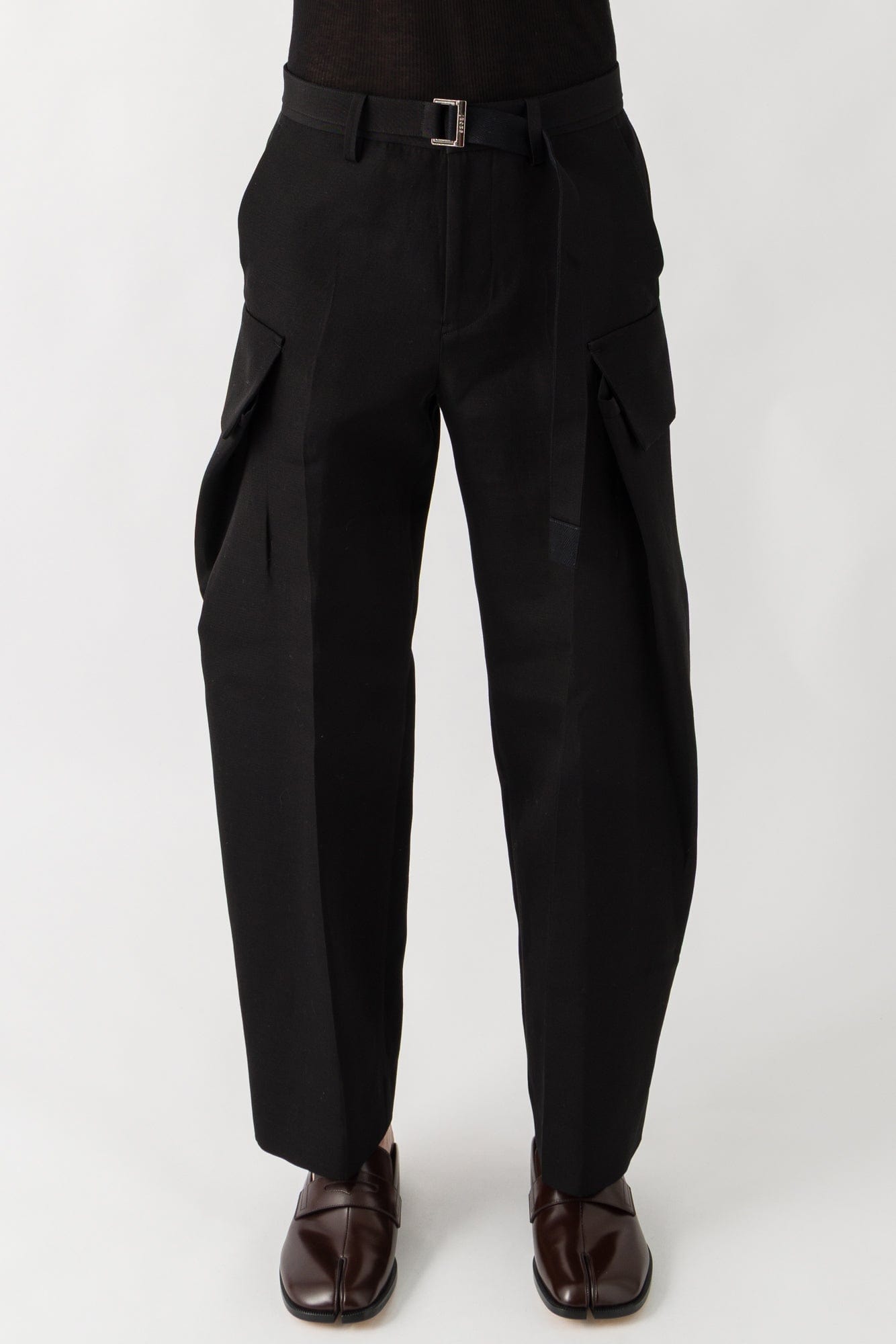 Sacai Double-Faced Silk Cotton Pants In Black FW25 – Antidote