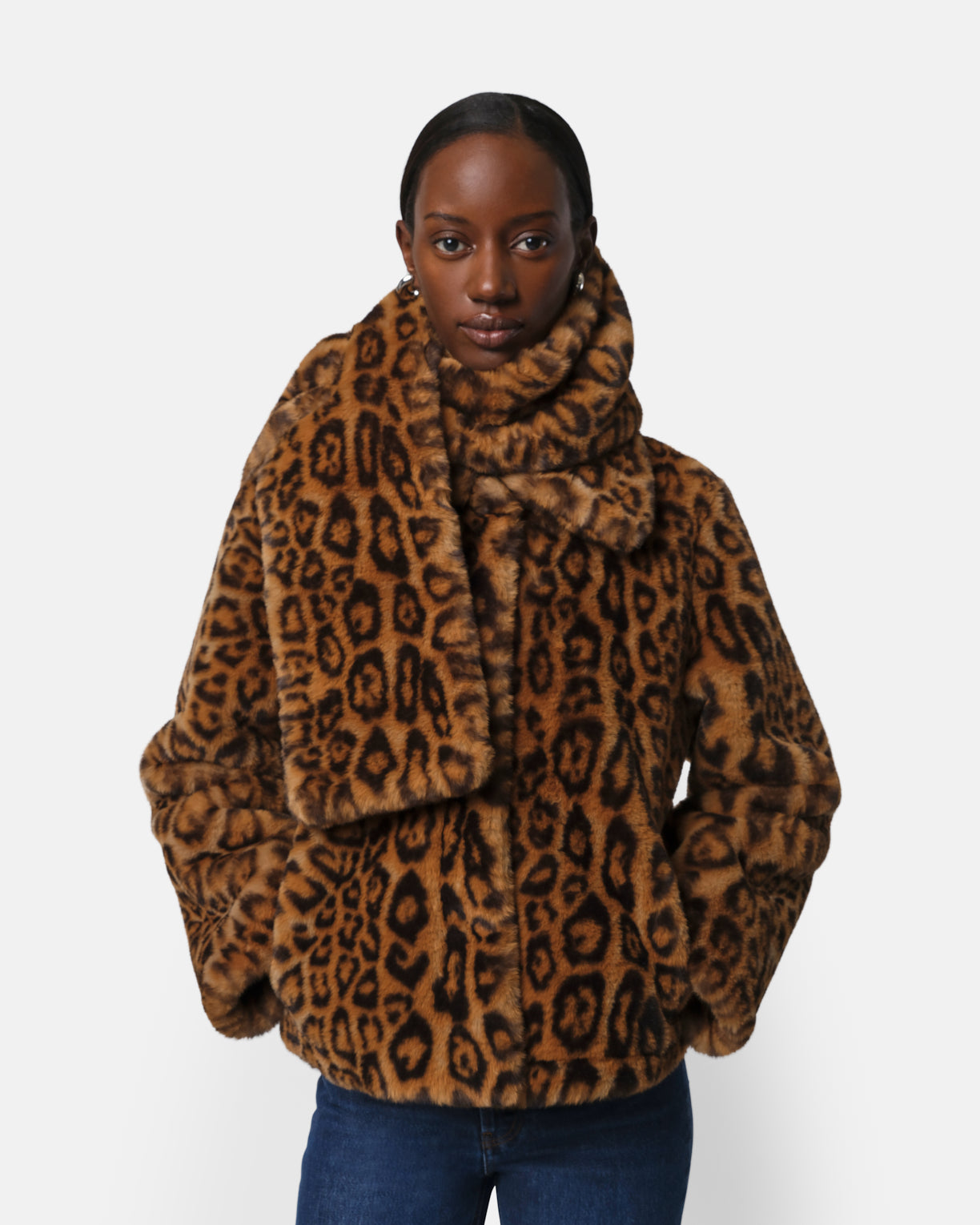 Kai Faux Fur Scarf in Leopard – Apparis