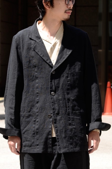 Oldman's Tailor / Work Jacket & Work Pants “Black, Natural Linen