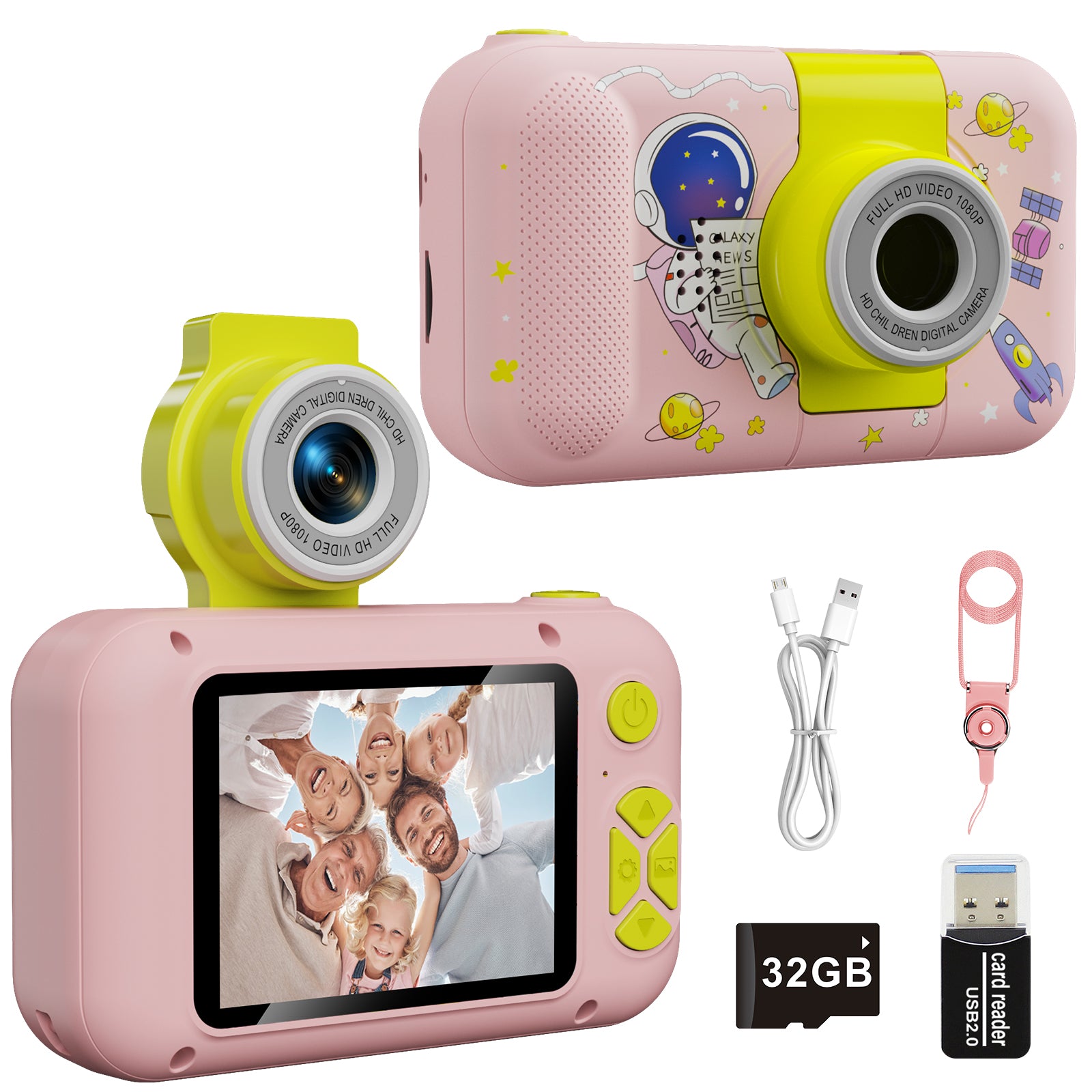 X101XCH-D Pink Astronaut Kids Camera – www.arnssien.com