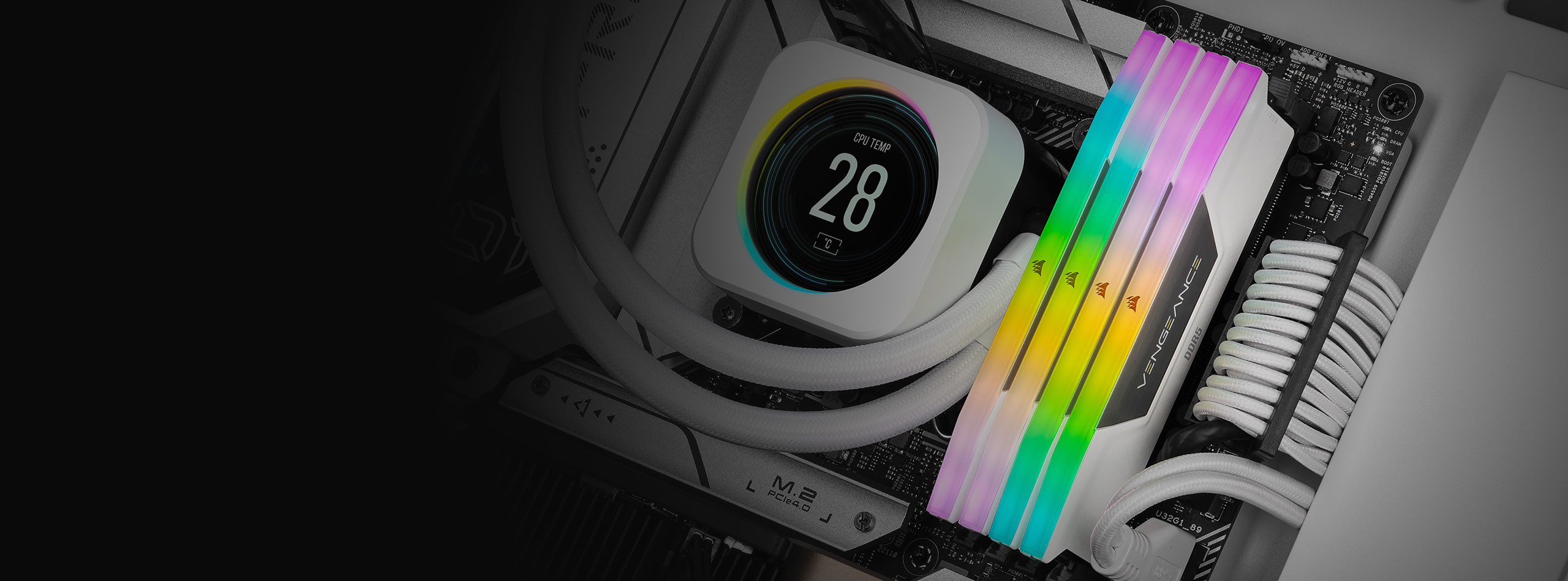 VENGEANCE® RGB 32GB (2x16GB) DDR5 DRAM 6000MT/s CL30 AMD EXPO