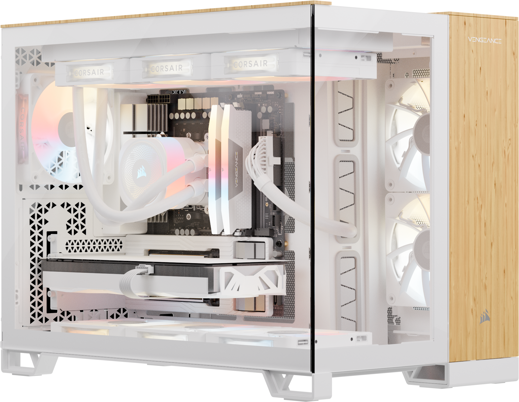 VENGEANCE a5100 Gaming PC - Wood Bright: AMD Ryzen 7 9850X3D