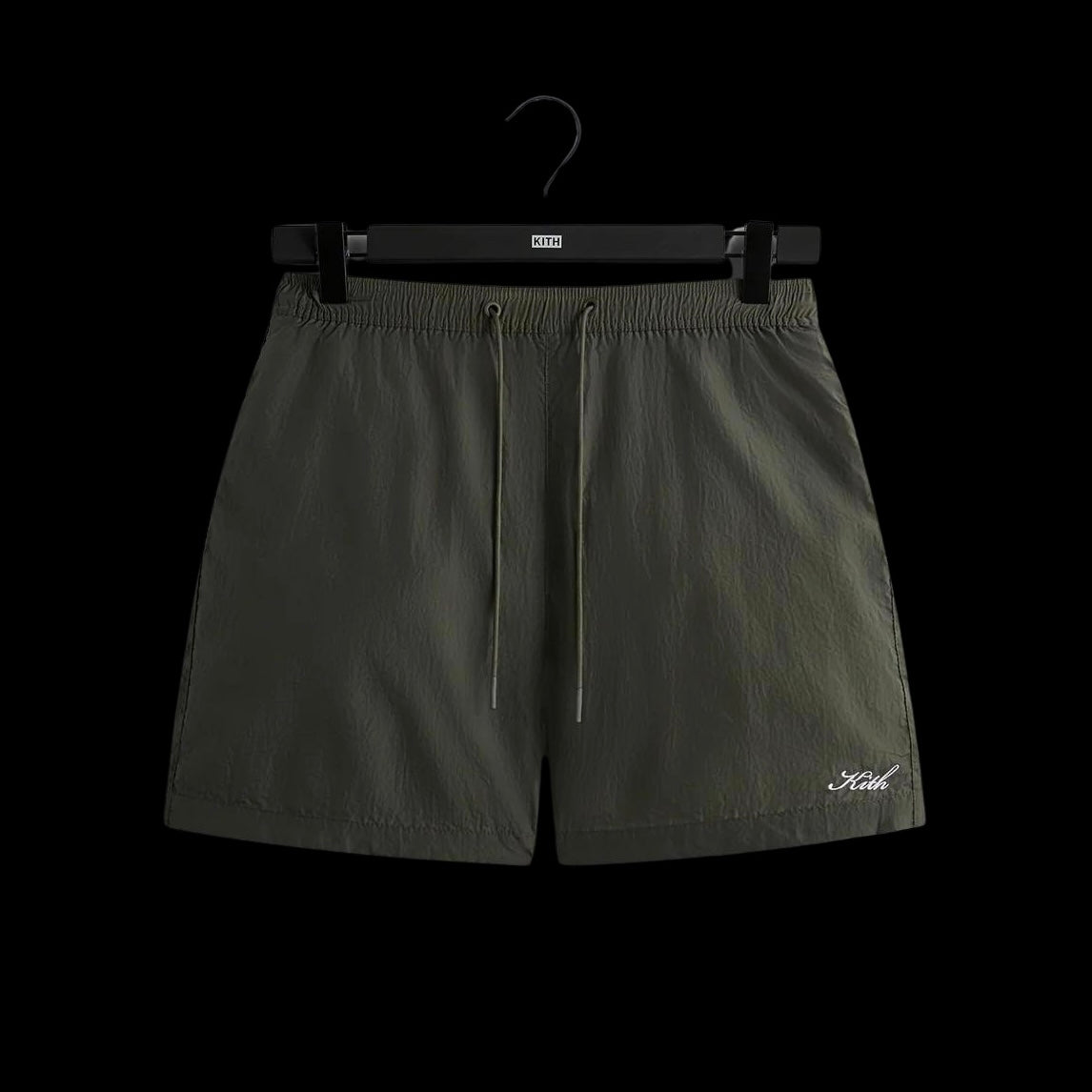 Kith Garment Washed Nylon Active Swim Short Olive – BD Heats