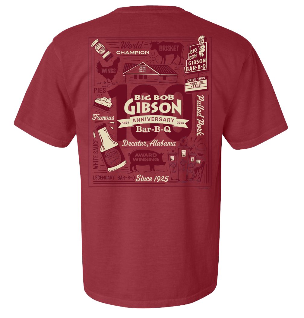 100th Year Anniversary Big Bob Gibson T-Shirt Red