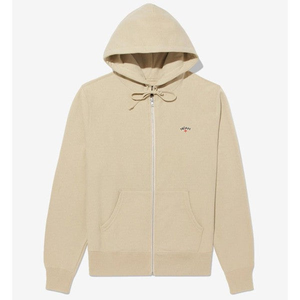 Noah Clothing Lightweight Classic Zip-Up Hoodie Sweatshirt Grey