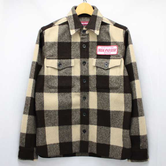ハイドアンドシーク 13AW チェックCPOシャツ アイテム紹介