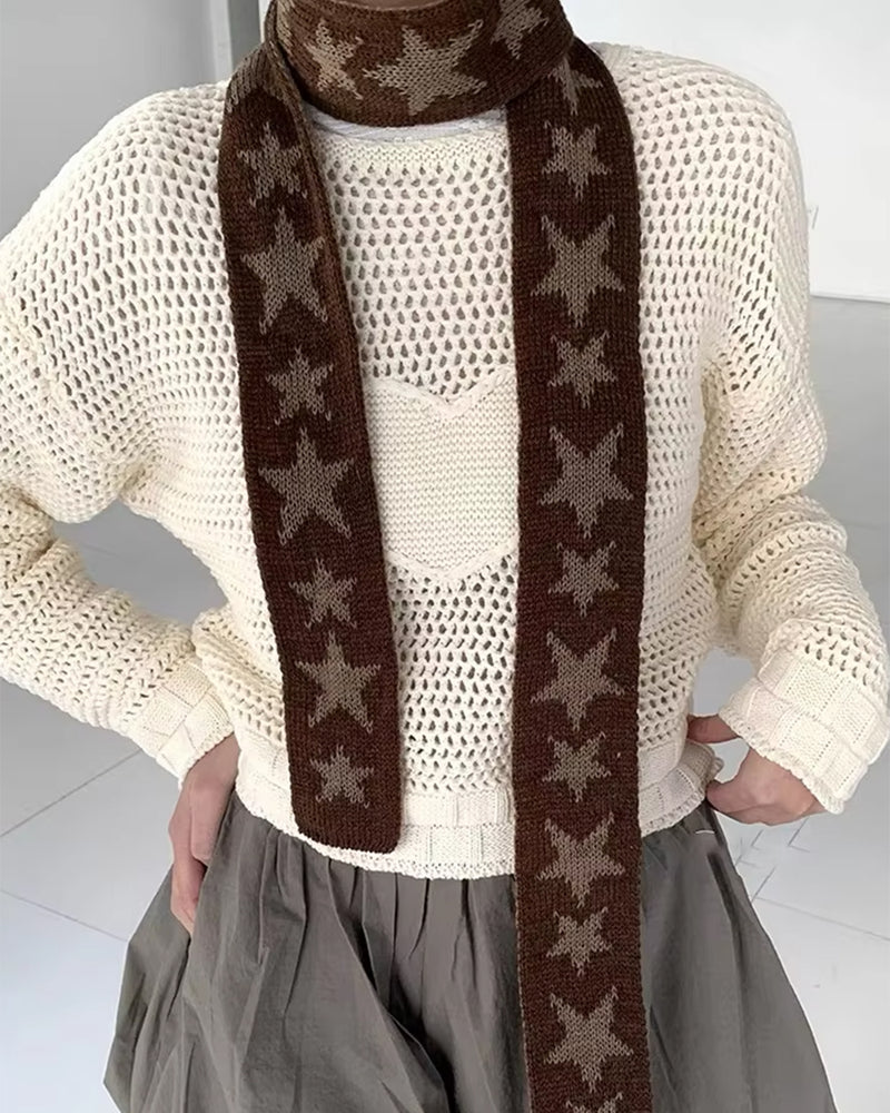 Y2K Star Skinny Scarf | BOOGZEL CLOTHING – Boogzel Clothing