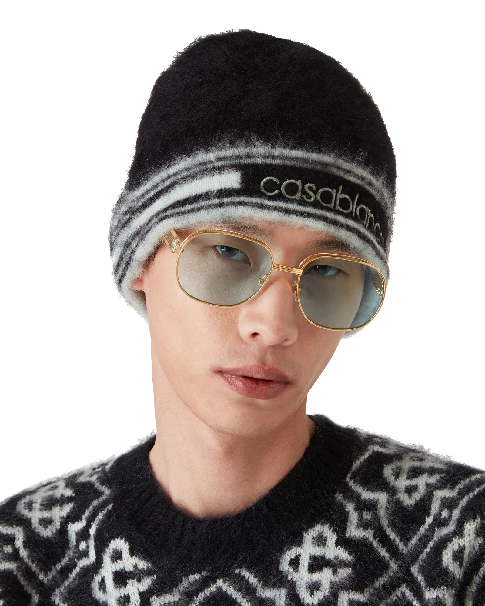 Stripe Mohair Beanie | Casablanca Paris