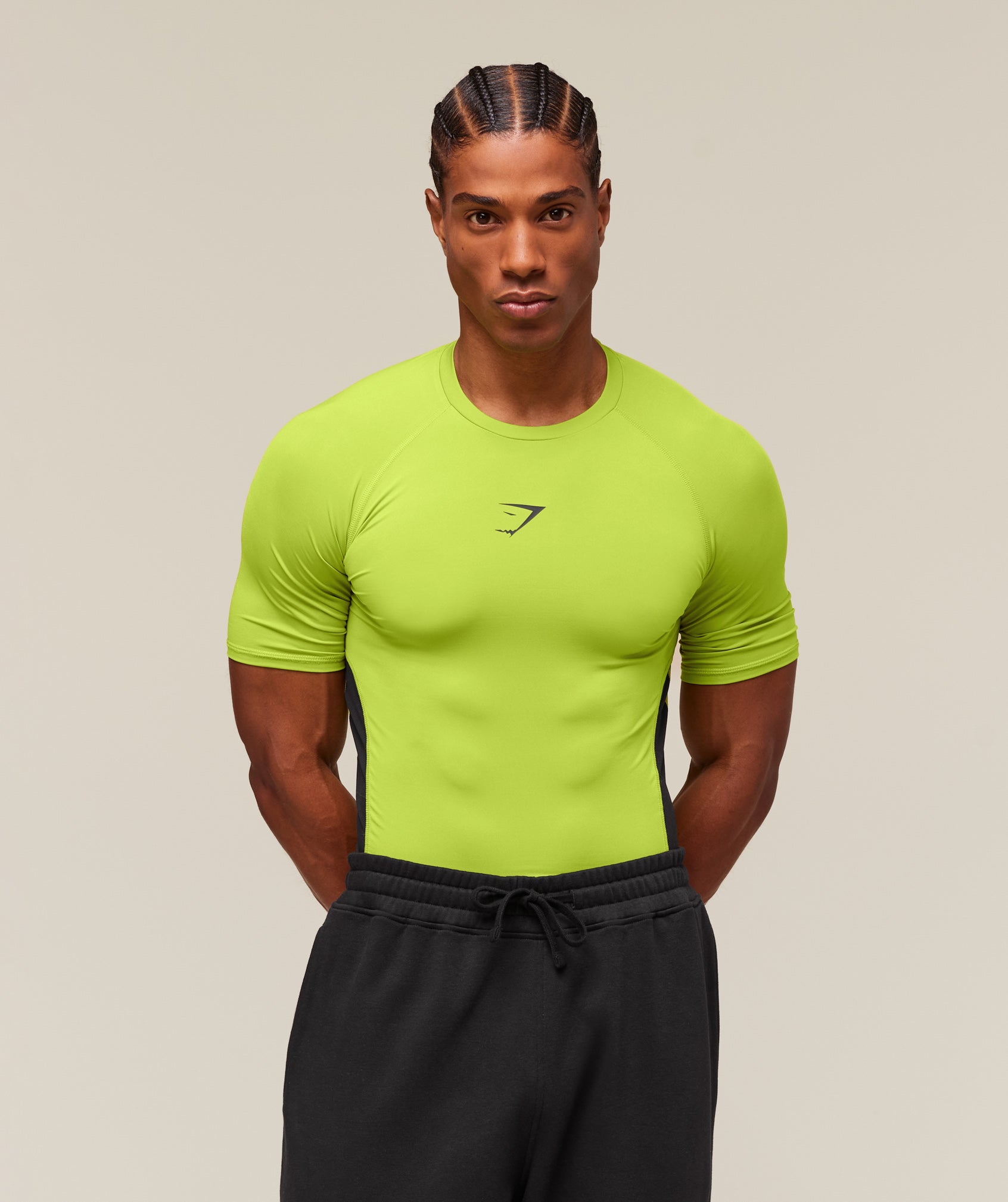Gymshark Element Baselayer T-Shirt - Zest Green/Black | Gymshark