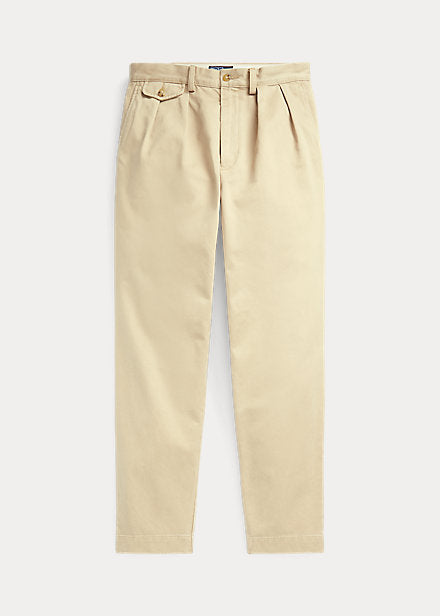 Ralph Lauren Relaxed Fit Pleated Chino Pant - Khaki – claymoreshop
