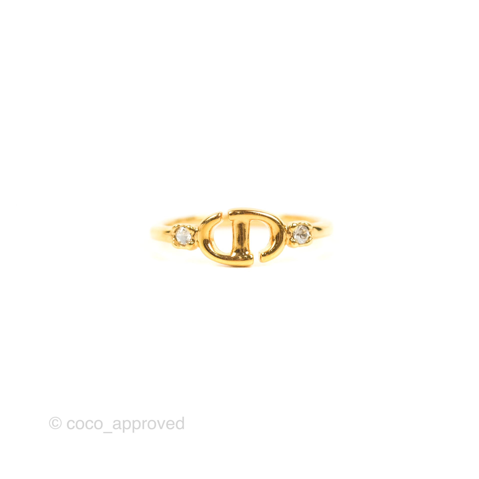 Christian Dior Gold Pearl CD Ring – Coco Approved Studio