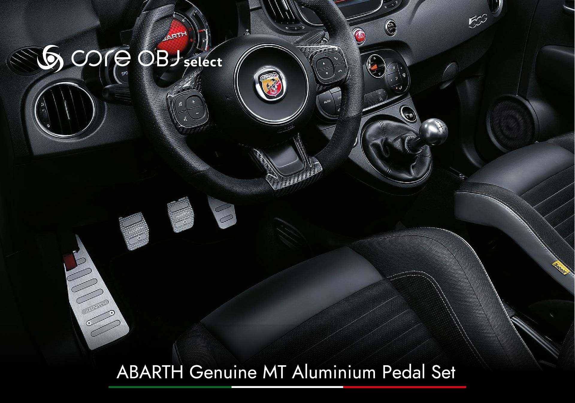 ABARTH Genuine Aluminium Pedal Set / core obj select