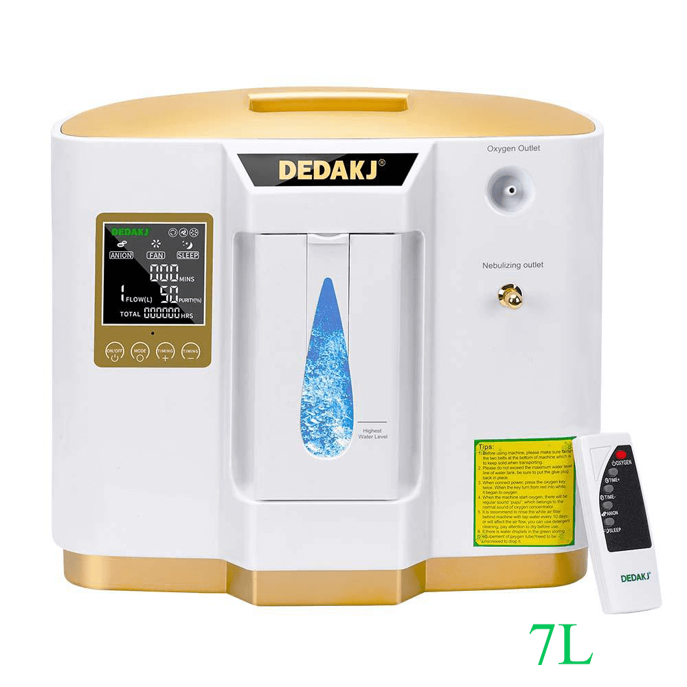 DEDAKJ 1-7 Liter Home Oxygen Concentrator Continuous Flow Oxygen