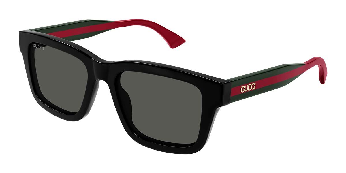 Gucci GG1869S Black Striped Temple Unisex Sunglasses – Designer