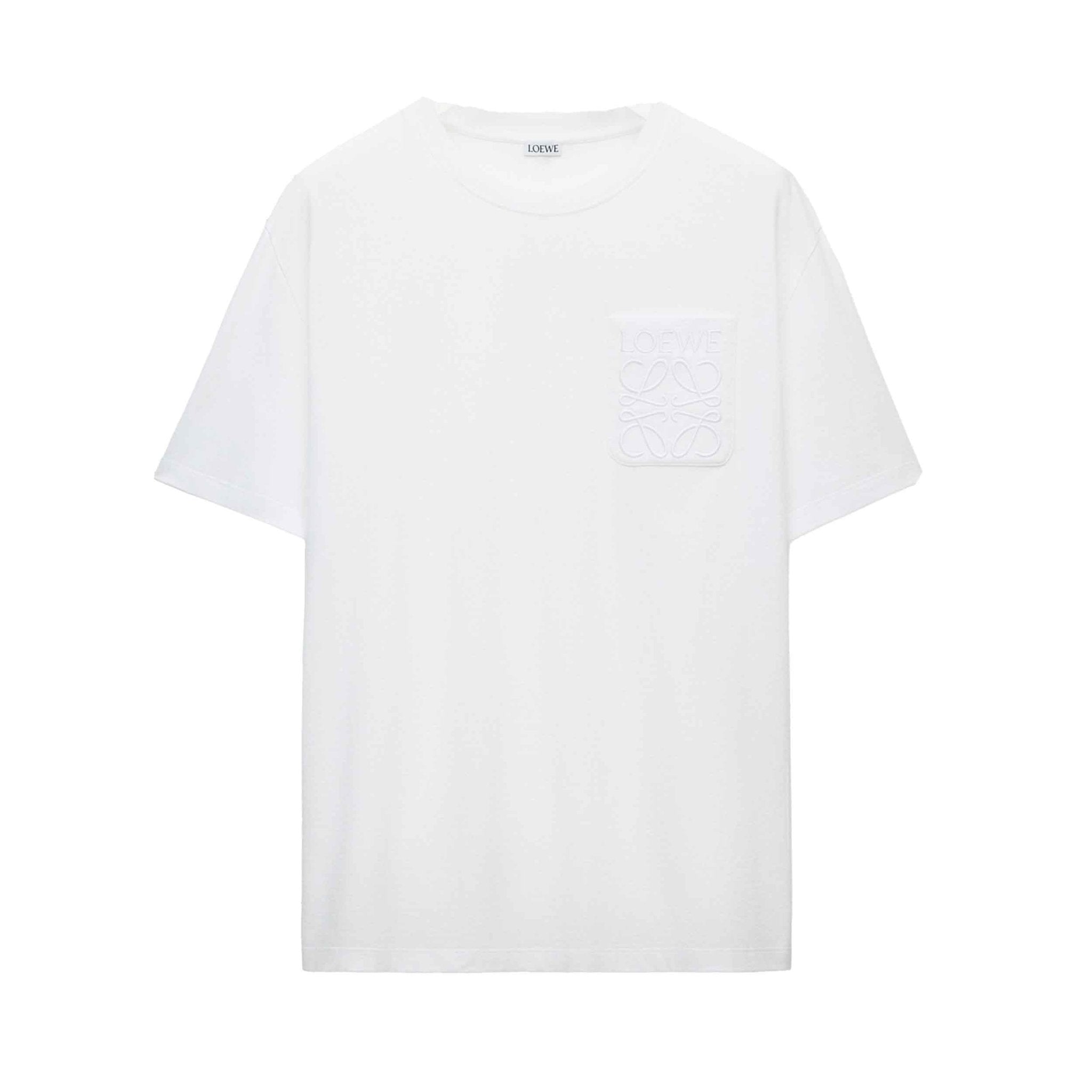 Loewe] Relaxed Fit Tonal Pocket Logo T-Shirt in White – DPUS