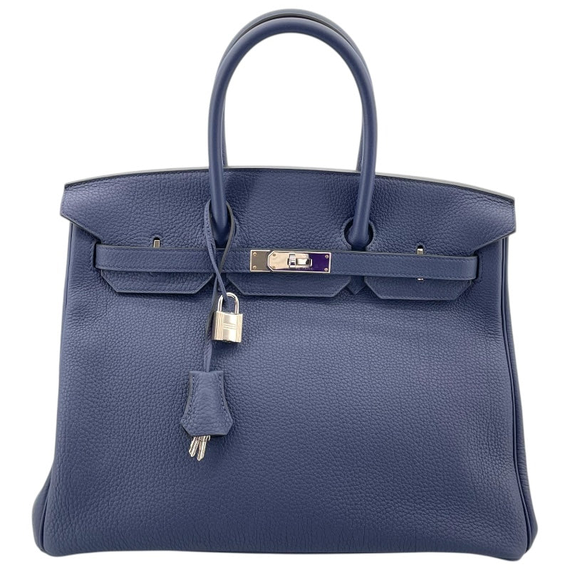 エルメス HERMES バーキン35 W刻印 ブルーネイビー/SV金具 トゴ メンズ