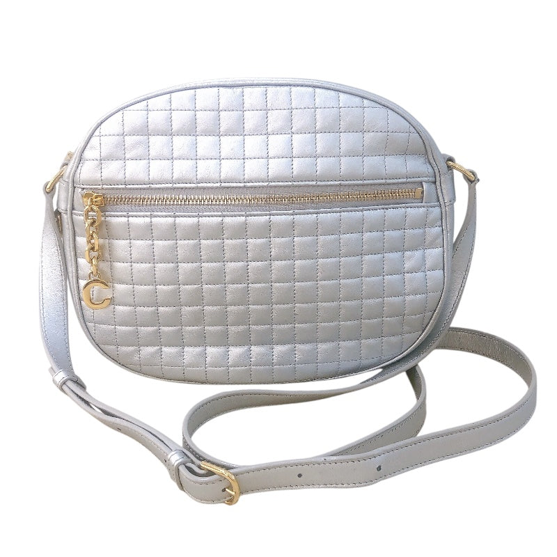 セリーヌ CELINE Cチャーム ショルダーバッグ 188353 シルバー