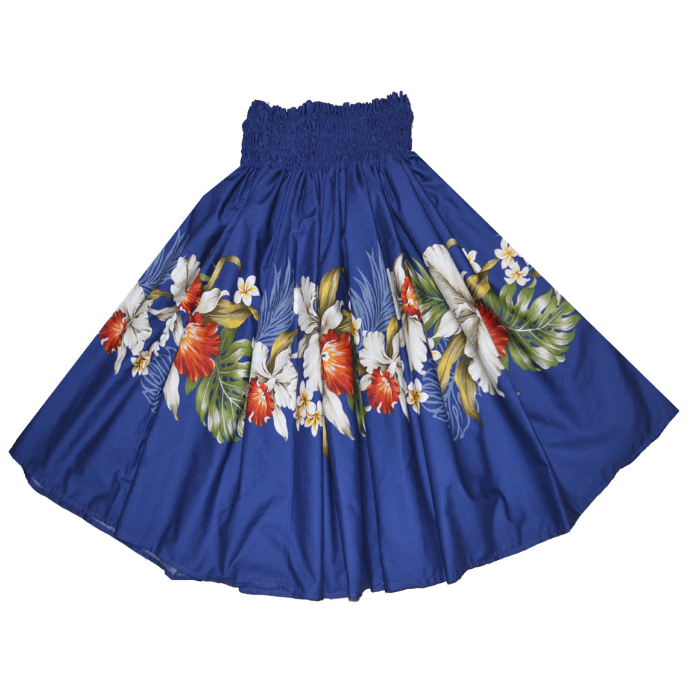 Traditional Pa'u Hula Skirt with Hilo Orchid Floral – Edens Hawaii
