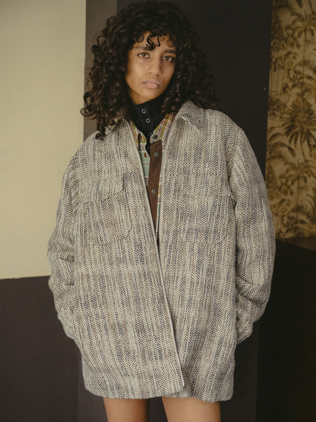 TWEED PADDED JACKET