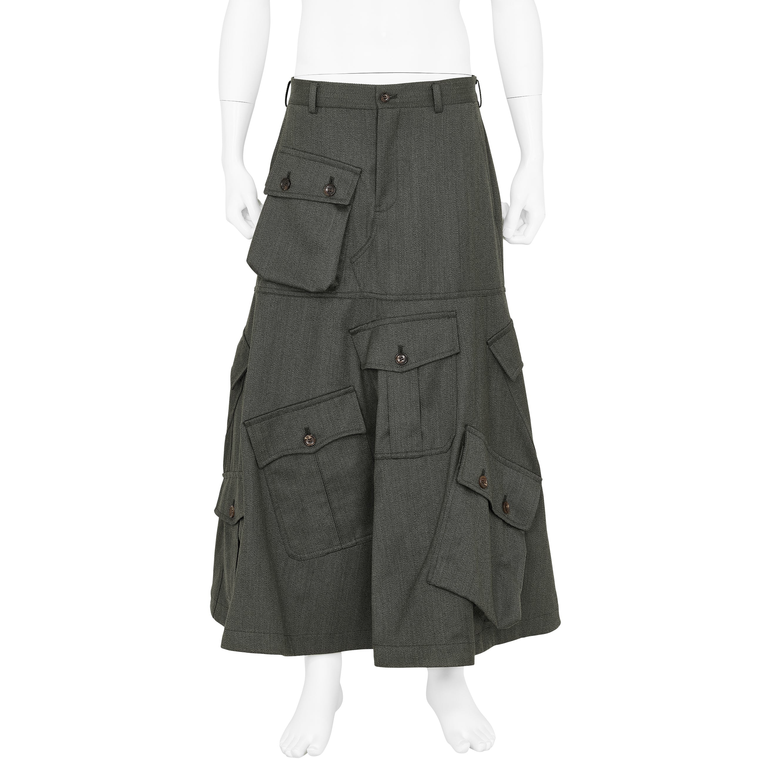 SKIRT WITH POCKET GREY - COMME des GARÇONS HOMME PLUS(コム デ