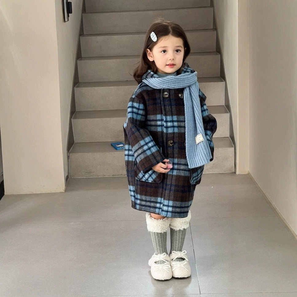 90-130】チェック柄フーデッドPコート｜ELMO-こども服エルモ- – こども