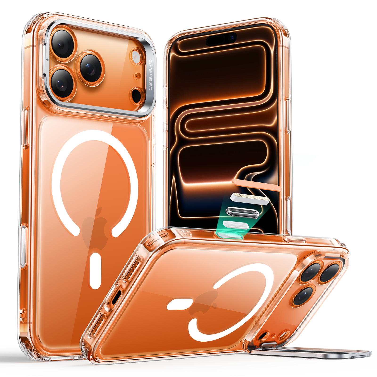 iPhone 17 Pro用 カメラコントロールボタンケース（スタンド付き