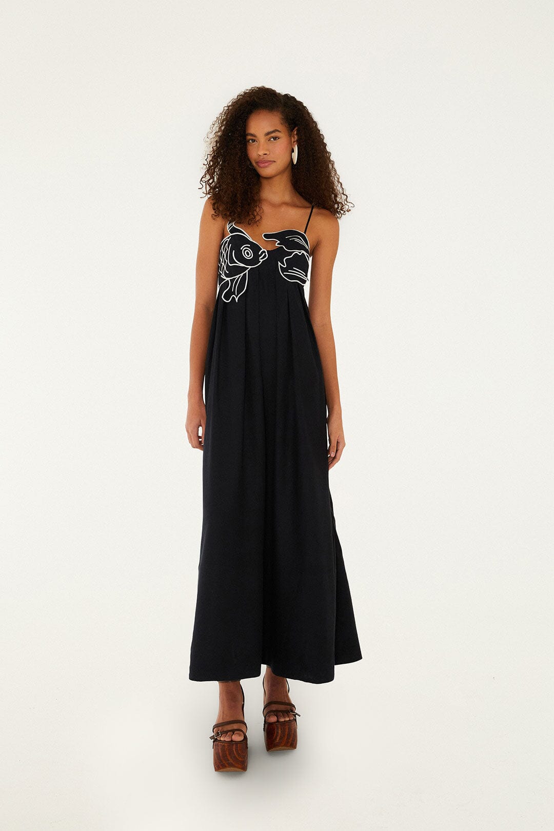Black Fish Top LENZING™ ECOVERO™ Euroflax™ Maxi Dress – FARM Rio