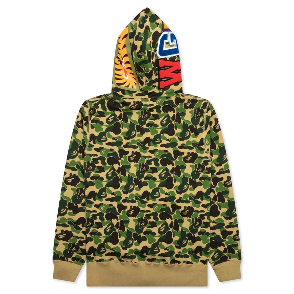 Abc Camo Double Shark Full Zip Hoodie - Green – Feature