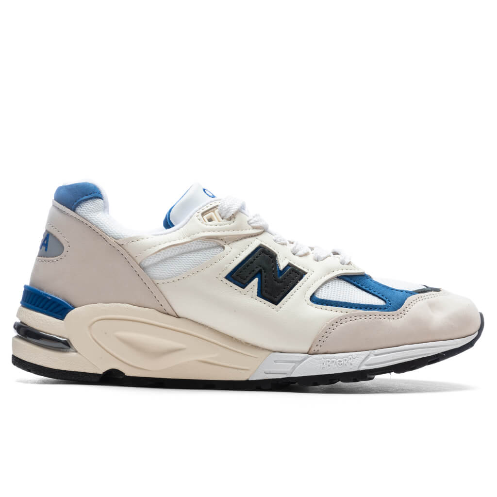New Balance 990v2 Made in USA - White/Blue – Feature