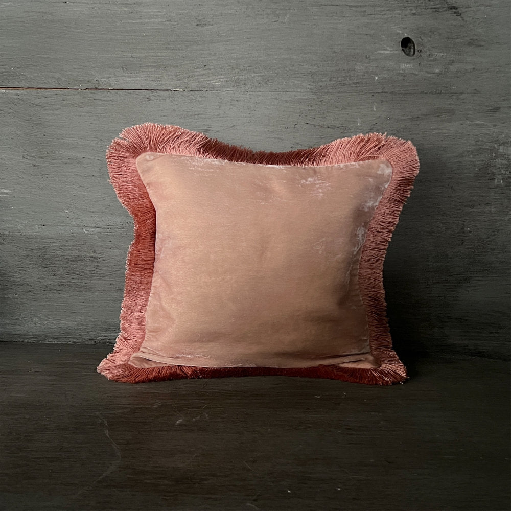 Anke Drechsel】シルクベルベット クッションカバーPlain Peach Rose