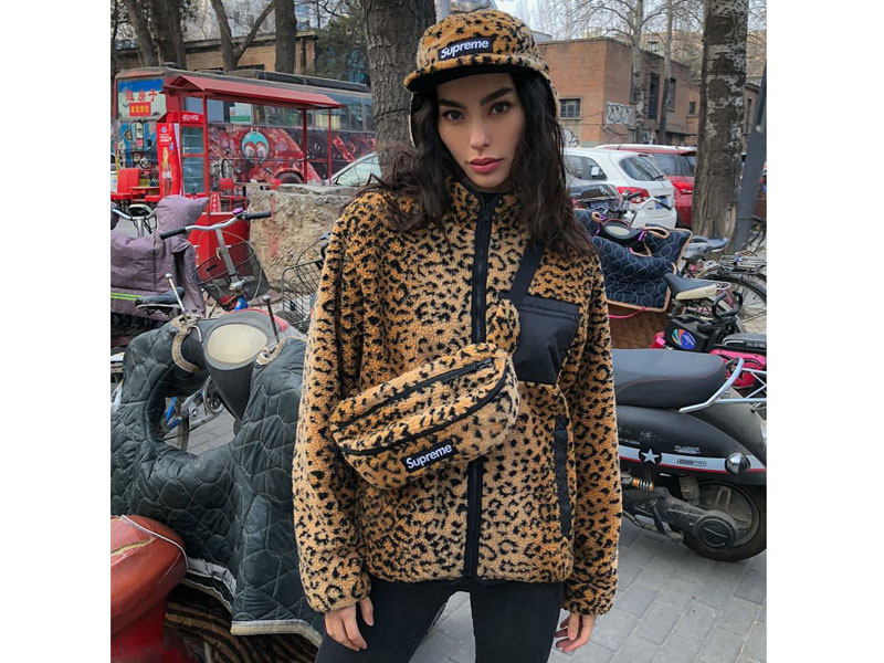 Supreme 'Leopard Fleece Reversible Jacket'フリースジャケット