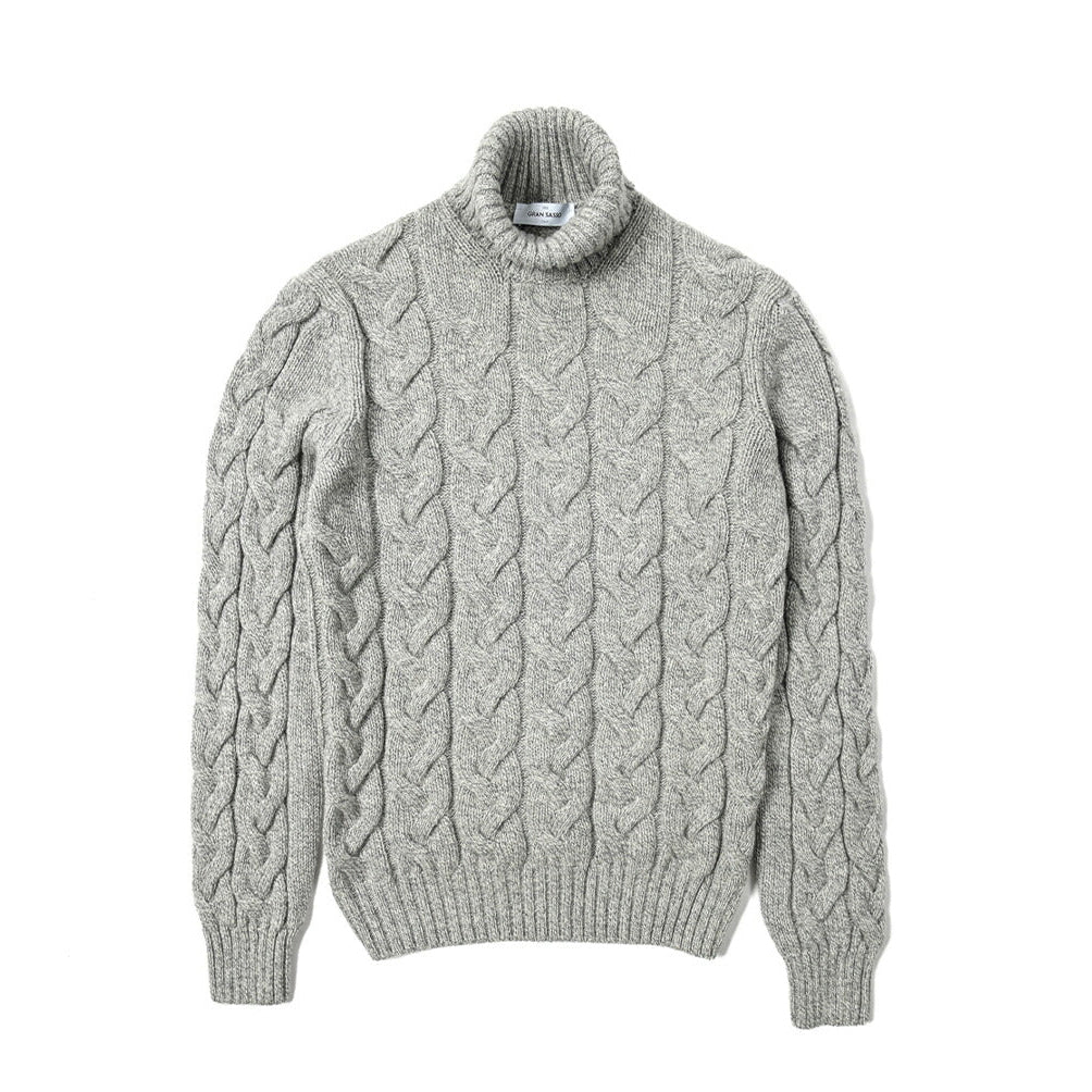 SALE｜GRAN SASSO グランサッソ / ヴァージンウール100% ケーブル編み