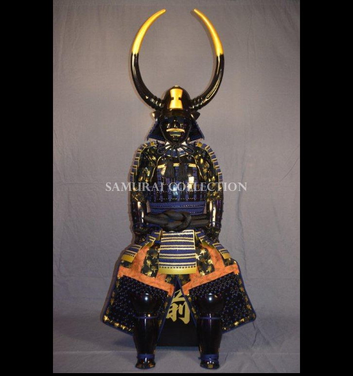山本勘助 水牛角脇立杵前立兜紺糸威黒塗胴具足 ｜ 中津市から全国販売