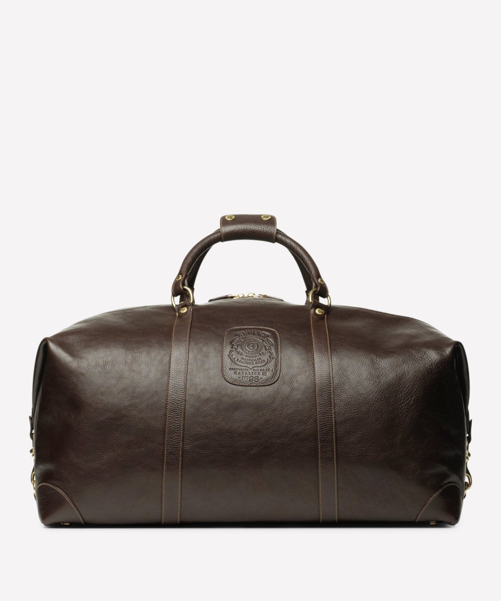 Cavalier III No. 98 | Vintage Walnut Leather Duffle Bag | Ghurka Icon