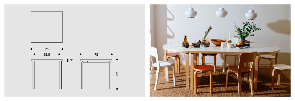 artek アルテック テーブル 81C [ ダイニングテーブル artek アアルト
