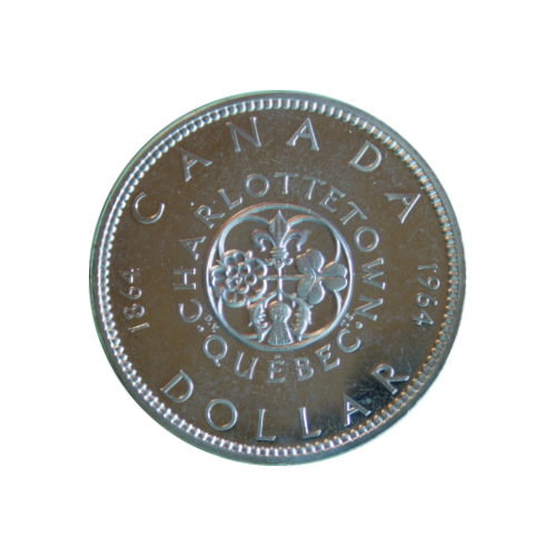 1964 Silver Dollar ($1) CAMEO - 100th Anniversary Charlottetown
